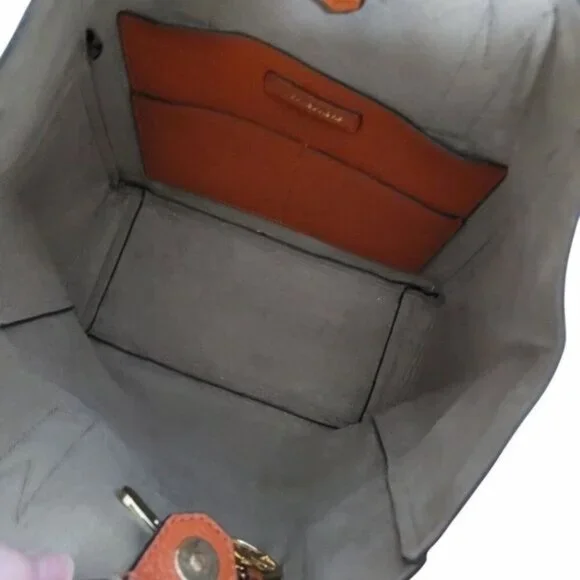 Michael Kors‎ Junie MD Leather Tote Travel Shoulder Handbag Burnt Orange Pebbled - Picture 12 of 16